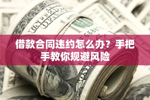武汉借款合同违约怎么办？手把手教你规避风险