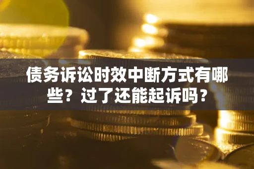 武汉债务诉讼时效中断方式有哪些？过了还能起诉吗？