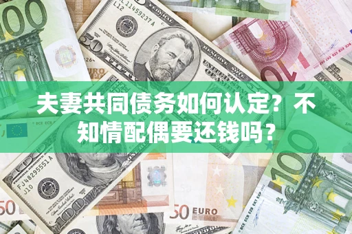 武汉夫妻共同债务如何认定？不知情配偶要还钱吗？
