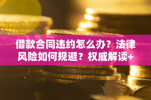 武汉借款合同违约怎么办？法律风险如何规避？权威解读+实用指南