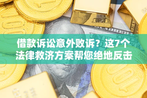武汉借款诉讼意外败诉？这7个法律救济方案帮您绝地反击！