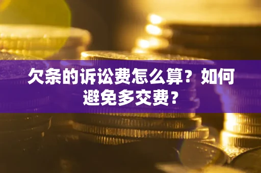 武汉欠条的诉讼费怎么算？如何避免多交费？
