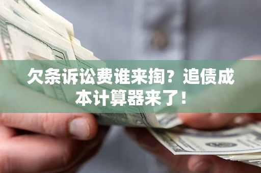 武汉欠条诉讼费谁来掏？追债成本计算器来了！