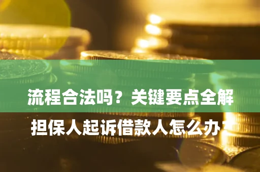 武汉

担保人起诉借款人怎么办？流程合法吗？关键要点全解析