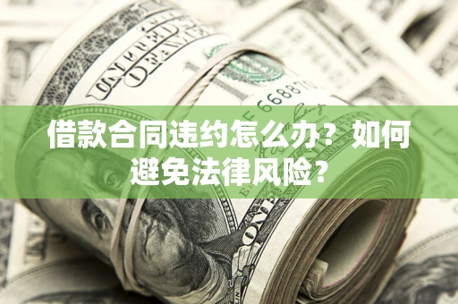 武汉借款合同违约怎么办？如何避免法律风险？