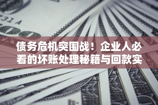 武汉债务危机突围战！企业人必看的坏账处理秘籍与回款实战指南